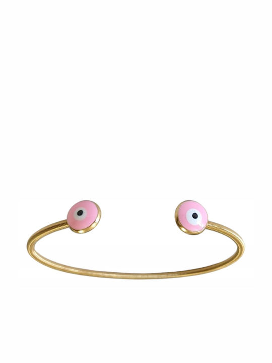 Tatu Moyo Bracelet Handcuffs with design Eye made of Steel Gold Plated