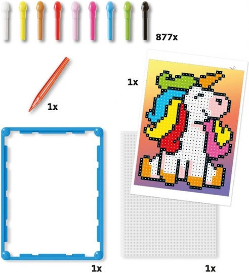 Quercetti Μωσαϊκό Pixel Art - Unicorn για Παιδιά 4+ Ετών