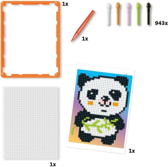 Quercetti Мозайка Pixel Art - Panda за Деца 4+ години+ Години