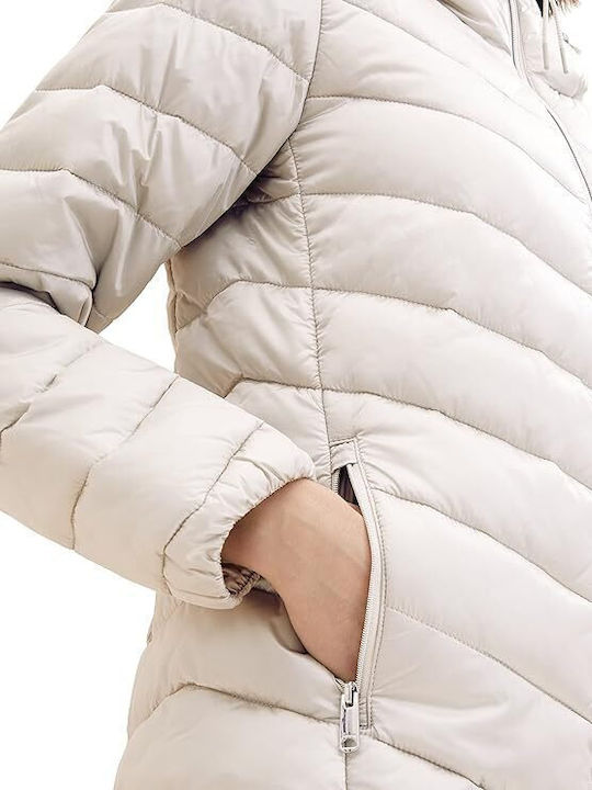 Tom Tailor Kurz Damen Puffer Jacke für Winter Gray