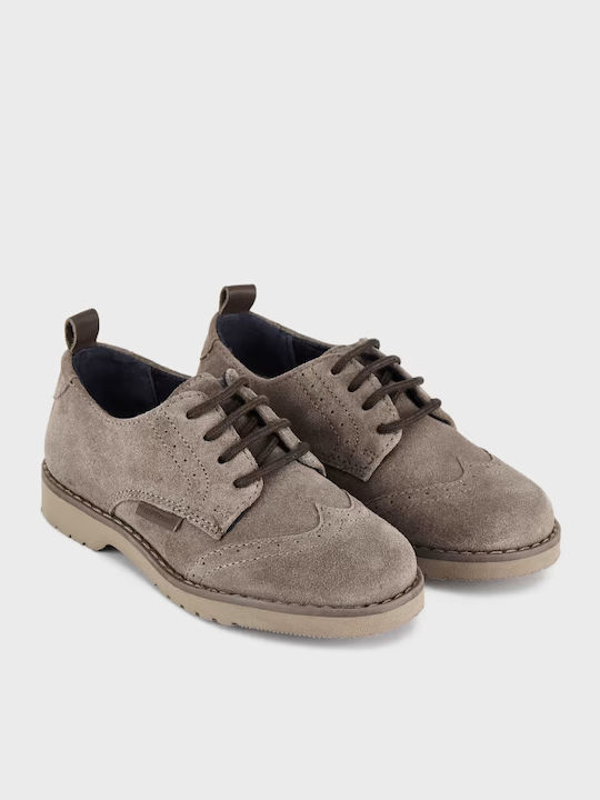 Boys Leather Moccasins Beige