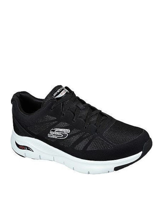 Skechers Arch Fit Engineered Mesh Lace-up Sneakers Μαύρα