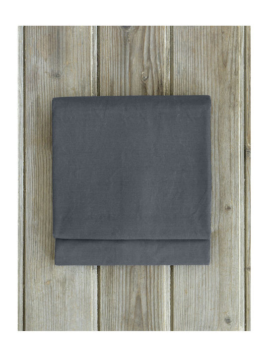 Nima Sheet Semi Double 180x260cm. Unicolors 32850 Midnight Gray