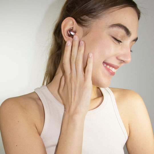 Mee Audio Pebbles Earbud Bluetooth Handsfree Ακουστικά με Αντοχή στον Ιδρώτα και Θήκη Φόρτισης Rose Gold