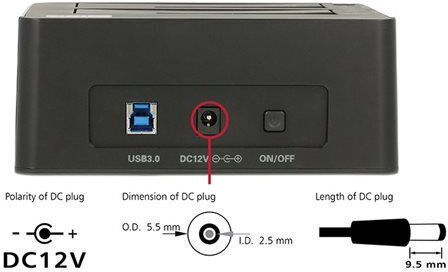DeLock 62661 Docking Station pentru 2 Hard Disk-uri SATA 2.5" / 3.5" cu conectivitate USB 3.0 (62661)