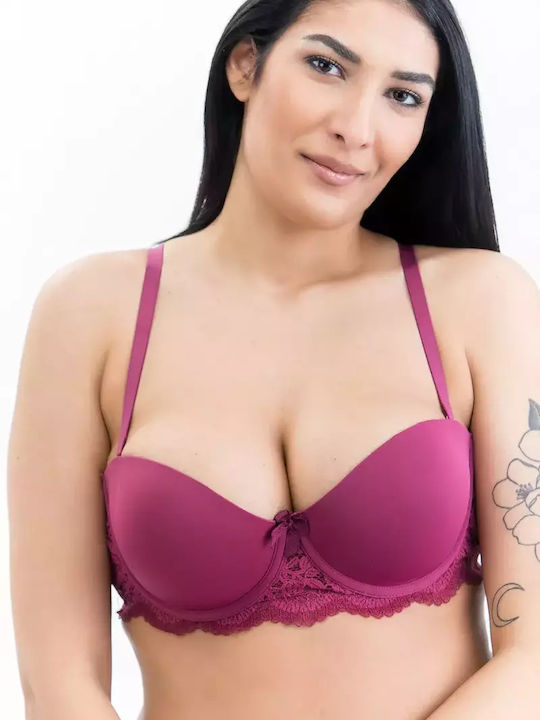 Lafagot Strapless Bra Burgundy