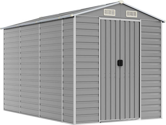 Metallic Galvanized Garden Shed with Air Vents L1.91xW3xH1.98m