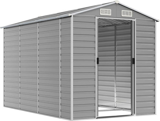 Metallic Galvanized Garden Shed with Air Vents L1.91xW3xH1.98m