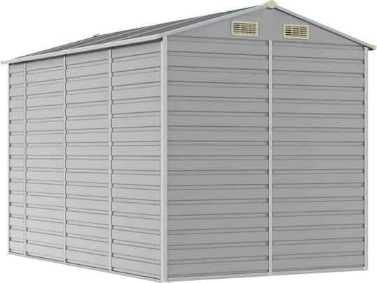 Metallic Galvanized Garden Shed with Air Vents L1.91xW3xH1.98m