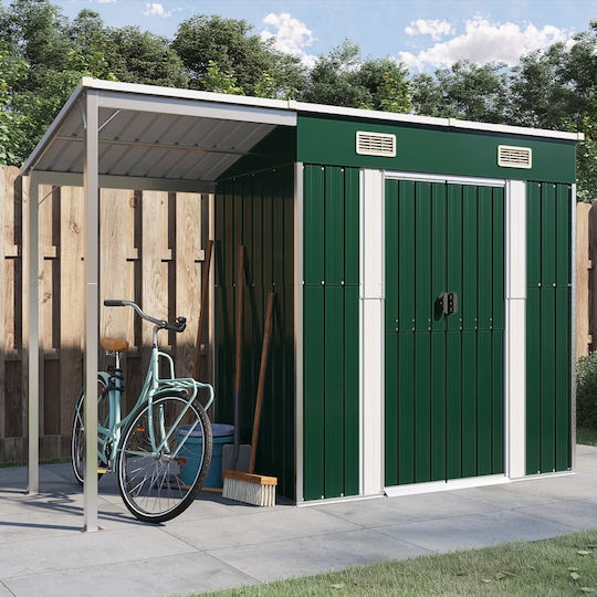 Metallische Gartenhaus Gaalvanisiert Grüne mit Lüftungsschlitzen M2.77xB1.105xH1.81m