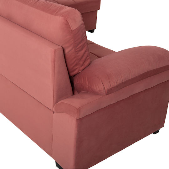 Jade Ecksofa Schlafcouch mit Rechte Ecke Samt Sapio Apfel 200x110x88cm