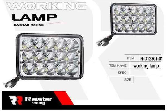 Raistar Rectangleς Headlights Car LED 45W 1pcs