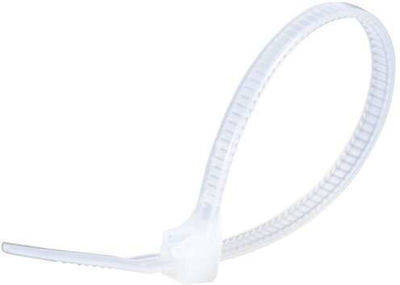 Finder Pack of 100pcs White Plastic Cable Ties 300x4.8mm 194312