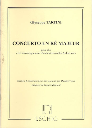 Max Eschig Tartini - Viola Concerto In D Major за Пиано