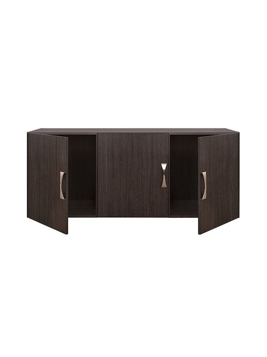 Freebox Rectangular Loft Closet made of Particleboard Zebrano 150x55cm FB9385.01 1pcs