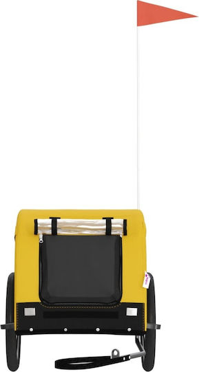 vidaXL Cosul pentru transport câine până la 45kg Galben M124xL66xA65cm.