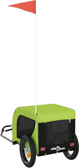 vidaXL Dog Carrying Green Stroller for 30kg Pets L124xW53xH53cm