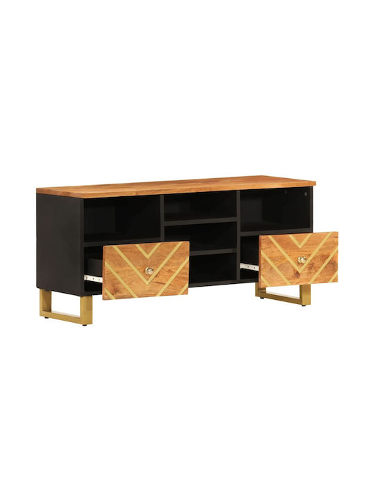 TV Stand from Solid Wood Brown L100xW33.5xH46cm
