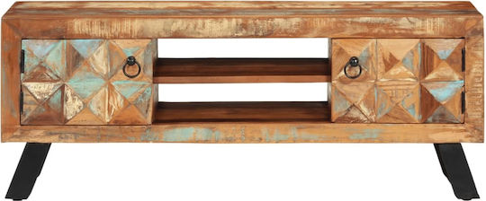 vidaXL TV Stand Made of Solid Wood Multicolour M112xD30xH45cm