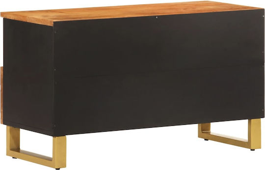 TV Stand Made of Solid Wood Brown L80xD33.5xH46cm
