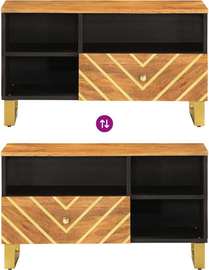 TV Stand Made of Solid Wood Brown L80xD33.5xH46cm