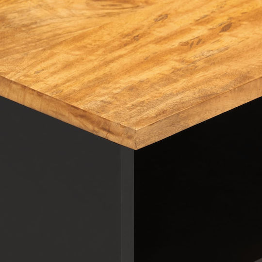 TV Stand Made of Solid Wood Brown L80xD33.5xH46cm