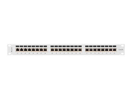 Lanberg Patch Panel για Rack 1U 19" 24 Θυρών cat6a Γκρι