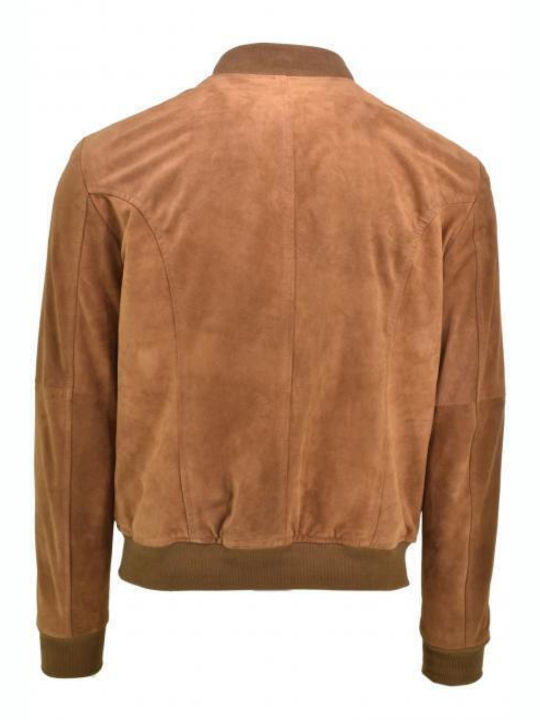 Blusotto Men's Winter Bomber Jacket Cognac