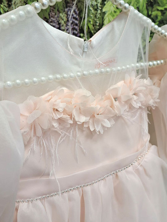 Kinderkleid Set mit Accessoires Rosa