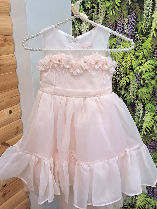 Kinderkleid Set mit Accessoires Rosa