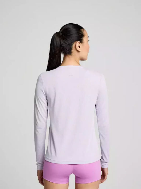 Saucony Damen Bluse Langärmelig Lila