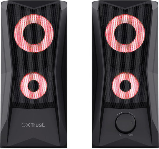Trust GXT 606 JAVV Ηχεία Υπολογιστή 2.0 με RGB Φωτισμό και Ισχύ 6W Μαύρα