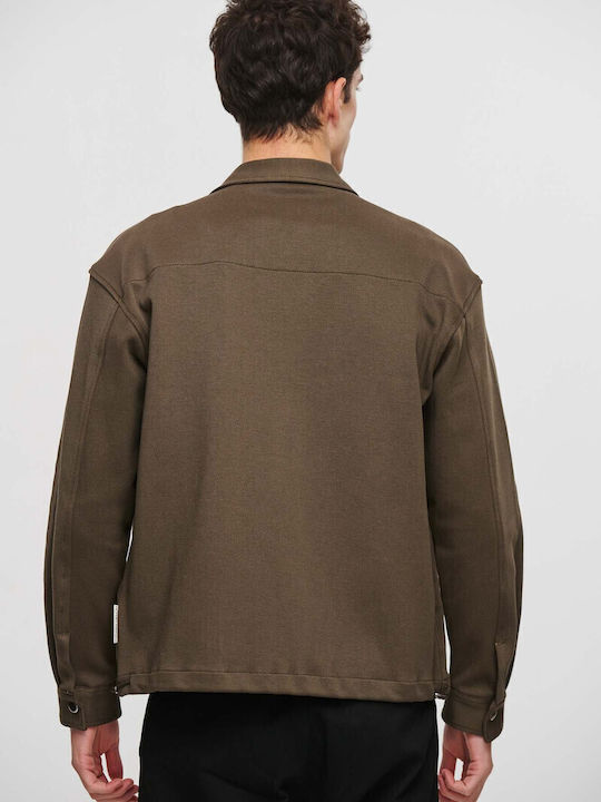 Μακρυμάνικo Overshirt Χακί