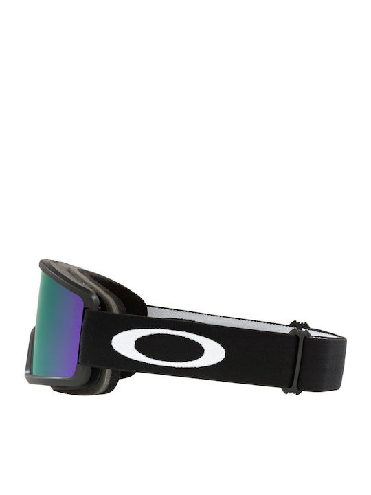 Oakley Target Line Mască de Schi & Snowboard pentru Adulți Neagră cu Lentilă Violetă cu Oglindă