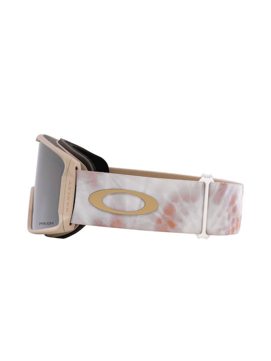 Oakley Line Miner Ski- & Snowboardbrille Erwachsene Beige mit Linse Spiegel in Gray Farbe