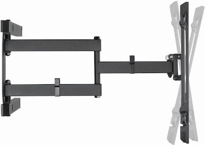 Gembird WM-80ST-05 Wall TV Mount with Arm up to 80" and 50kg Black