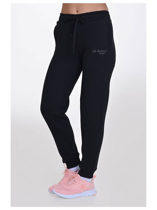 Target Damen-Sweatpants Schwarz Vlies