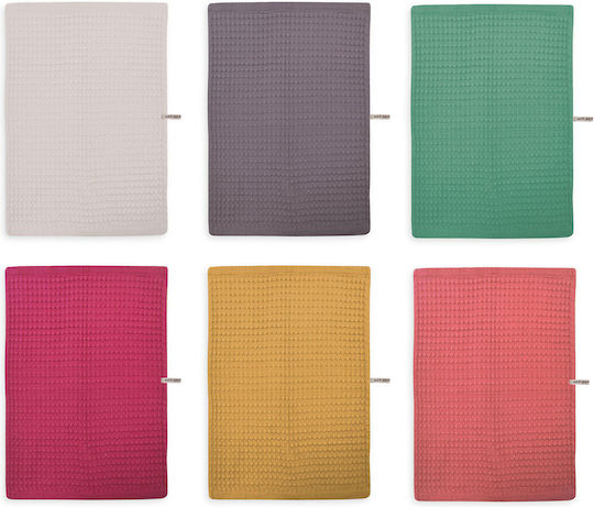 Nef-Nef Homeware Wafflow 23 Geschirrtuch aus 100% Baumwolle Coral 45x68cm