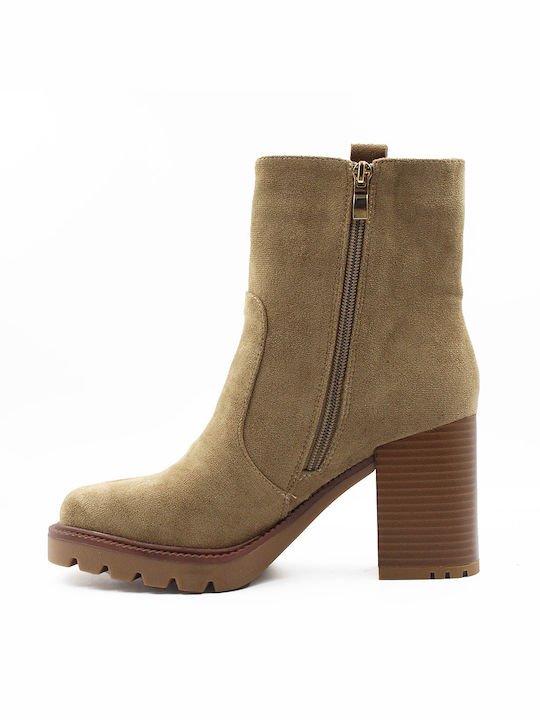 Alta Moda Women's Suede Boots Beige