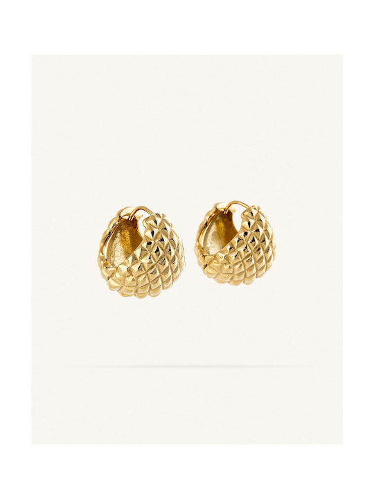 StanStefan Earrings Hoops made of Steel Gold Plated