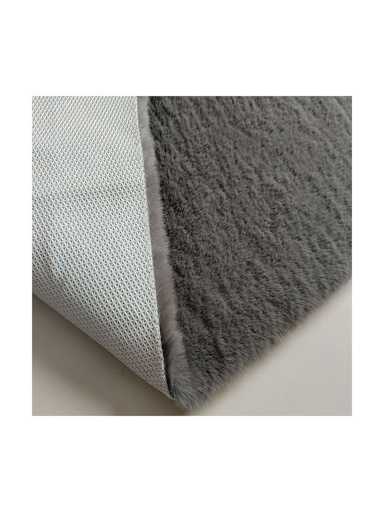 Newplan Puffy Teppich Rechteckig Pelzige Dark Grey