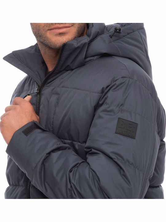 Зимно Мъжко Пуловер Puffer Цвят Сив