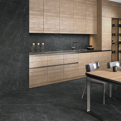 Tessino Floor Interior Matte Ceramic Tile 120x60cm Black