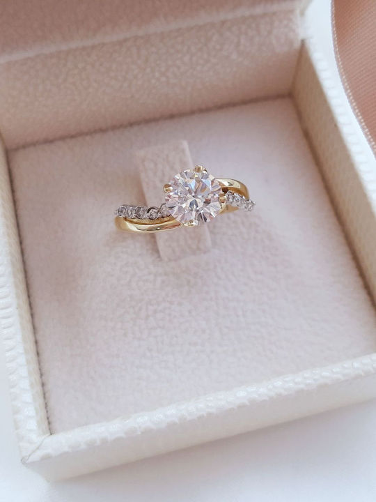 Xrisokosmima Single Stone from Gold 14K