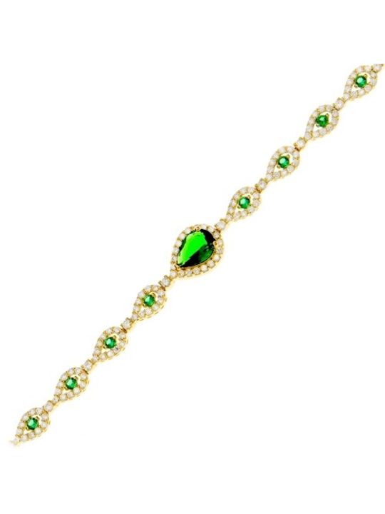 Xrisokosmima Bracelet made of Gold 14K with Zircon