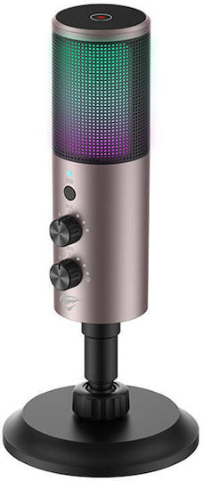 Havit GK61 Микрофон Настолен за Студио в Сребрист Цвят