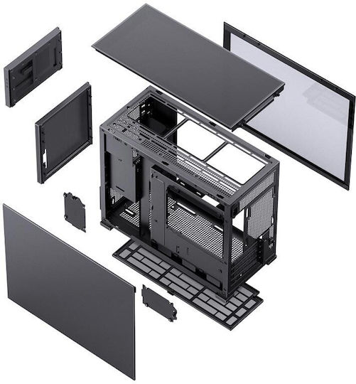 Jonsbo D31 Mesh Screen Gaming Mini Tower Computer Case with Side Window Black