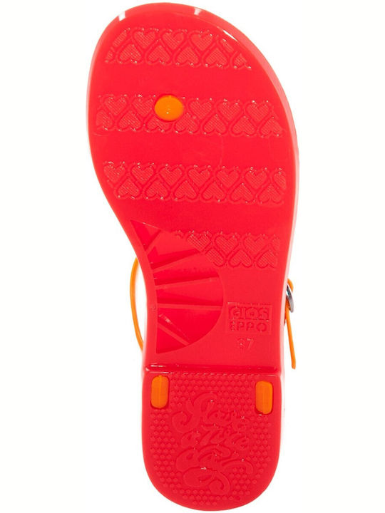Flip Flops In Sandal Style In Orange Colour