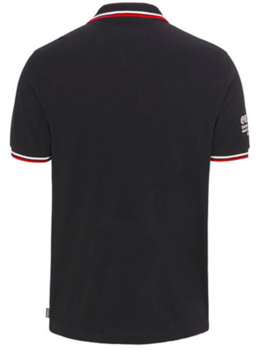 Lonsdale Enstone Black Polo Μπλούζα Μαύρη