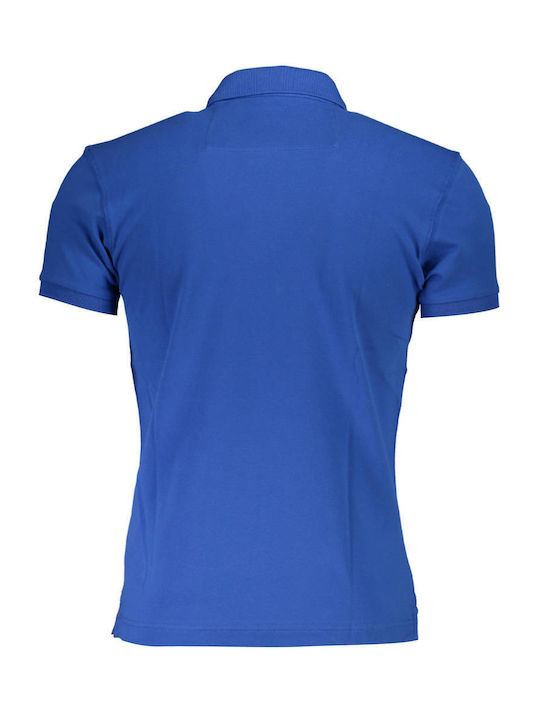 La Martina Eduardo Men's Short Sleeve Blouse Polo Blue